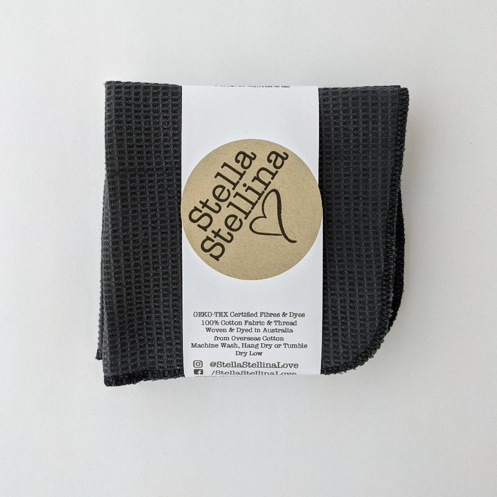 Stella Stellina Charcoal Grey Reusable Cloth Set of 2