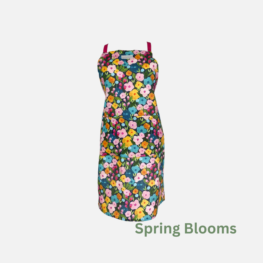 Annabel Trends Linen Apron Spring Bloom