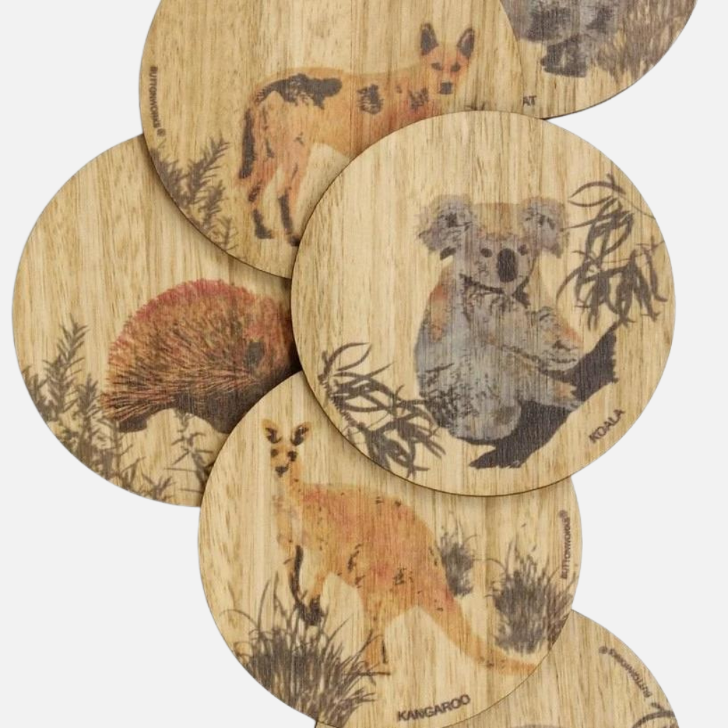Buttonworks Coasters Assorted Animals
