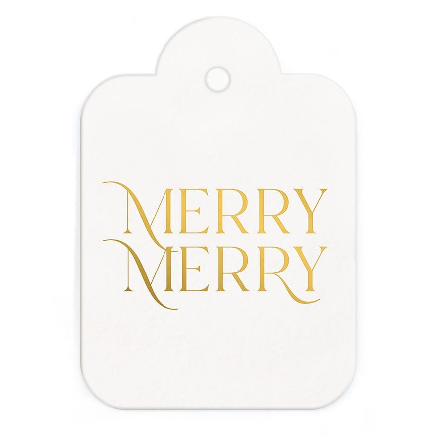 Bespoke Letterpress Merry Merry Gift Tag
