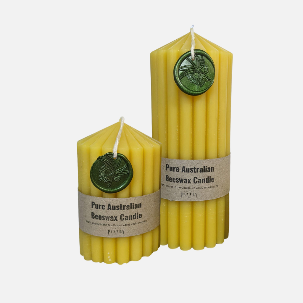 Pure Australian Beeswax Candle Local Pantry Co Duo