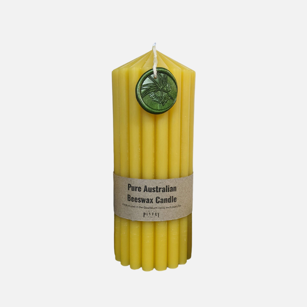 Pure Australian Beeswax Candle Local Pantry Co Large