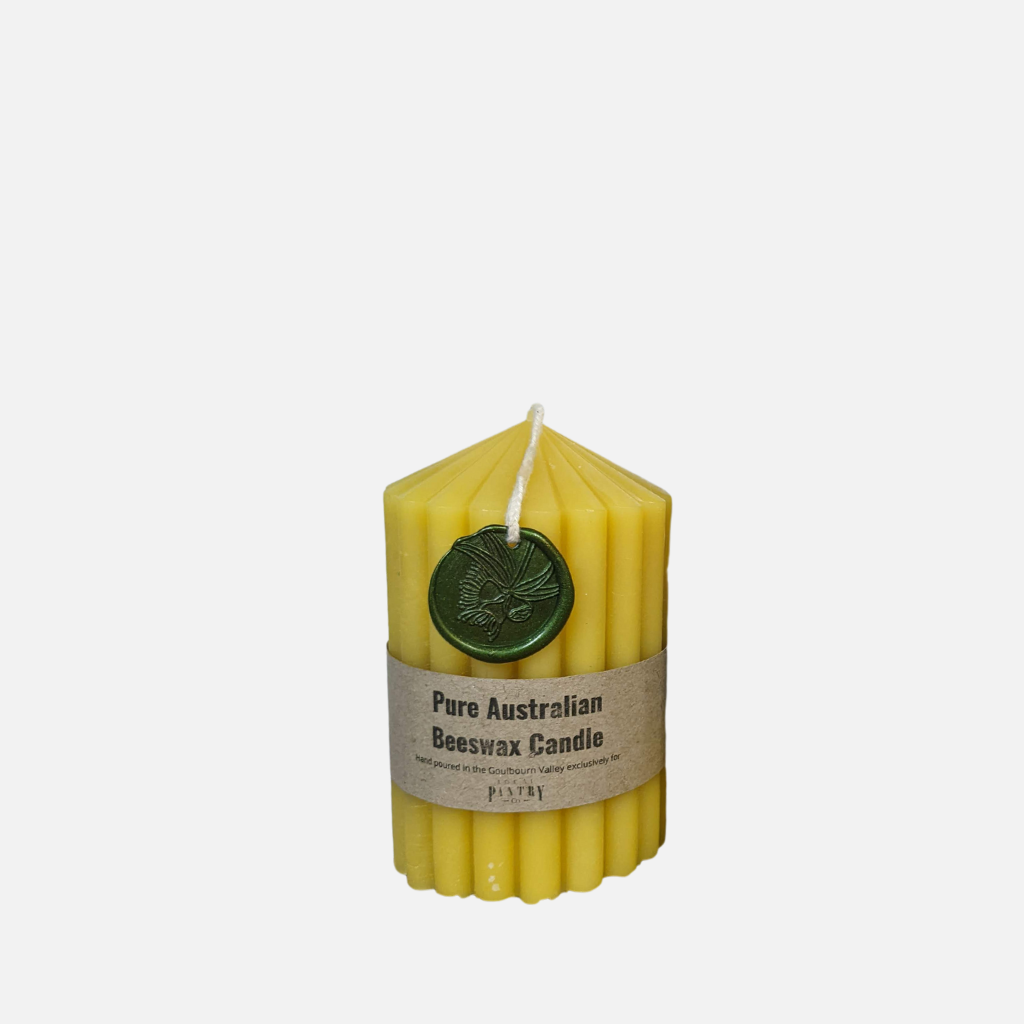 Pure Australian Beeswax Candle Local Pantry Co Medium